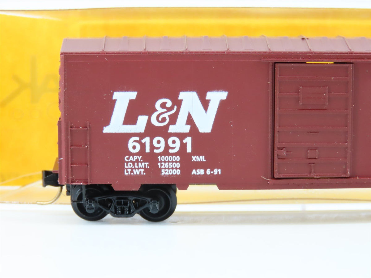 N Scale Aksarben 9113 L&amp;N Louisville &amp; Nashville White Font 40&#39; Boxcar #61991