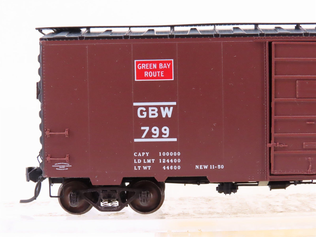 HO Scale Kadee 4016 GBW Green Bay Route 40&#39; Single Door Box Car #799