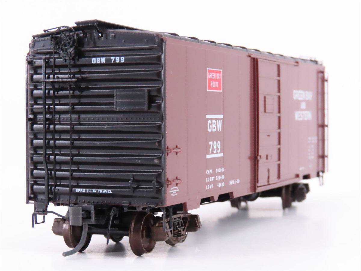 HO Scale Kadee 4016 GBW Green Bay Route 40&#39; Single Door Box Car #799