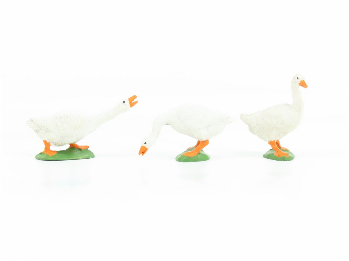 G 1/25 Scale Preiser Elastolin 47080 Geese Animal Figures 3-Pack