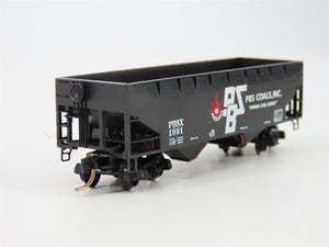 N Scale Aksarben 9102 PBSX PBS Coals Inc 2-Bay Open Hopper Car #1991