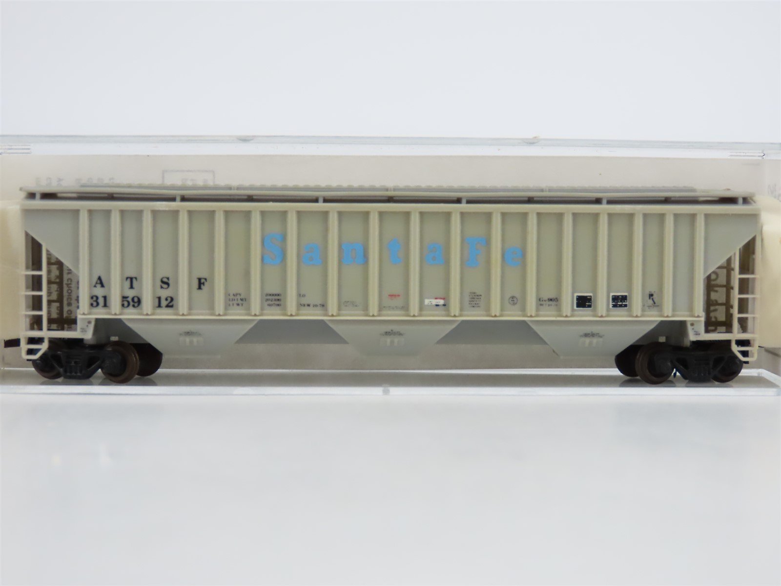 N Scale Kadee/Micro-Trains ATSF Santa Fe 3-Bay Hopper Car #315912 Custom