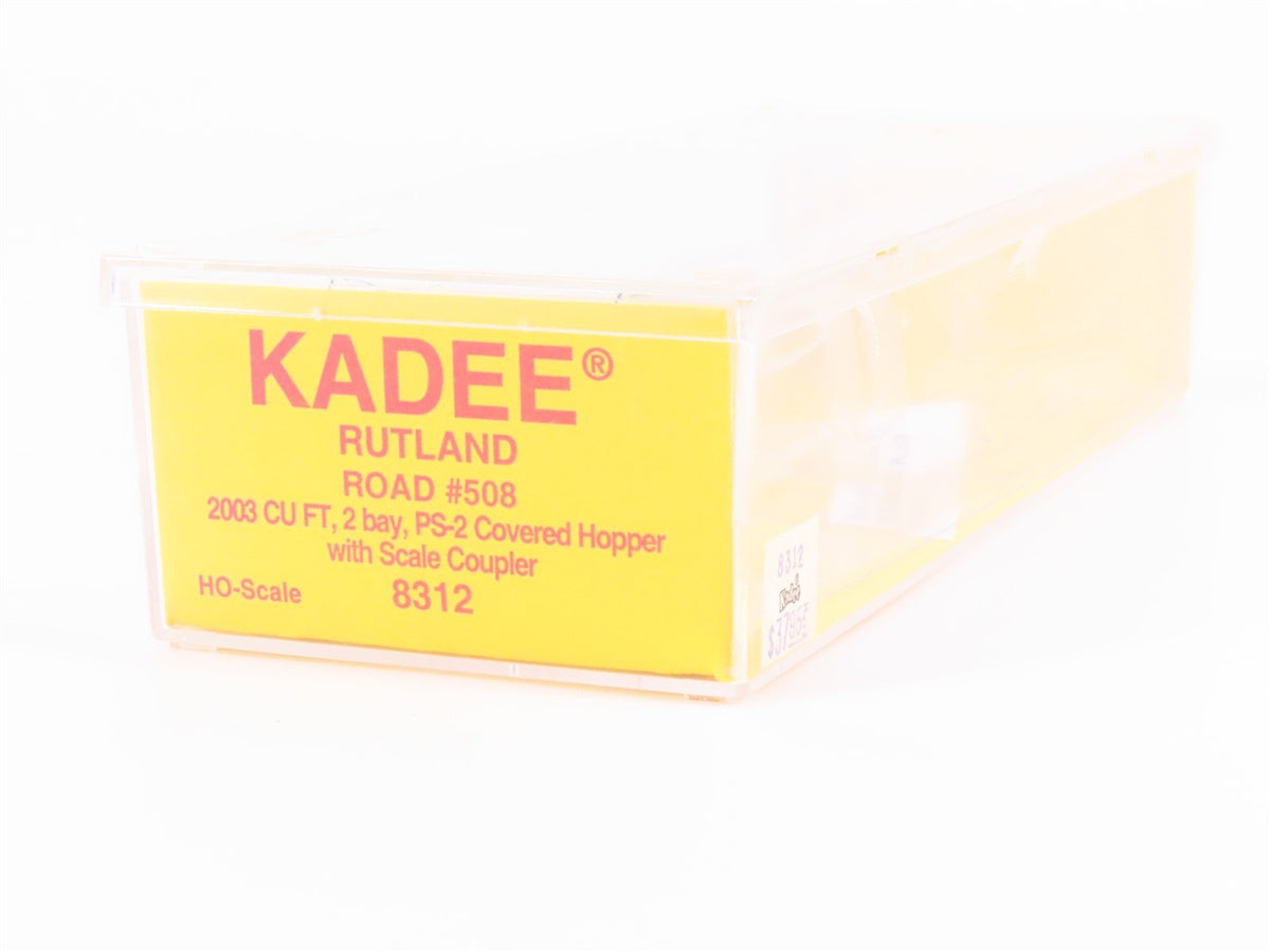 HO Scale Kadee 8312 RUT Rutland Railroad 2-Bay Covered Hopper #508