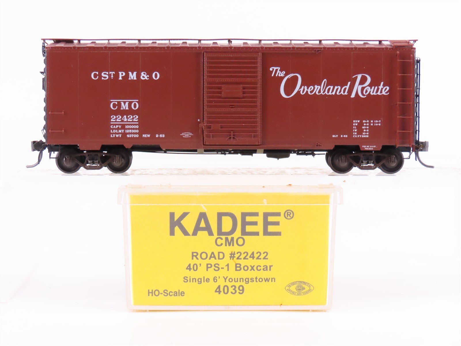 HO Kadee 4039 CMO Overland Route of the 400 Streamliners 40' Box Car #22422