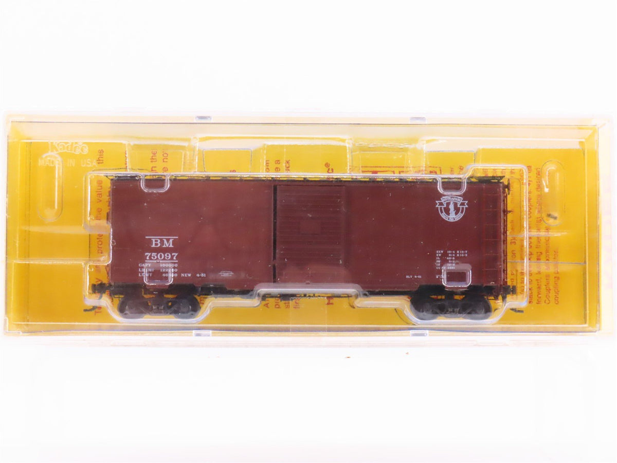 HO Scale Kadee 4807 BM Boston &amp; Maine 40&#39; Single Door Box Car #75097 - Sealed