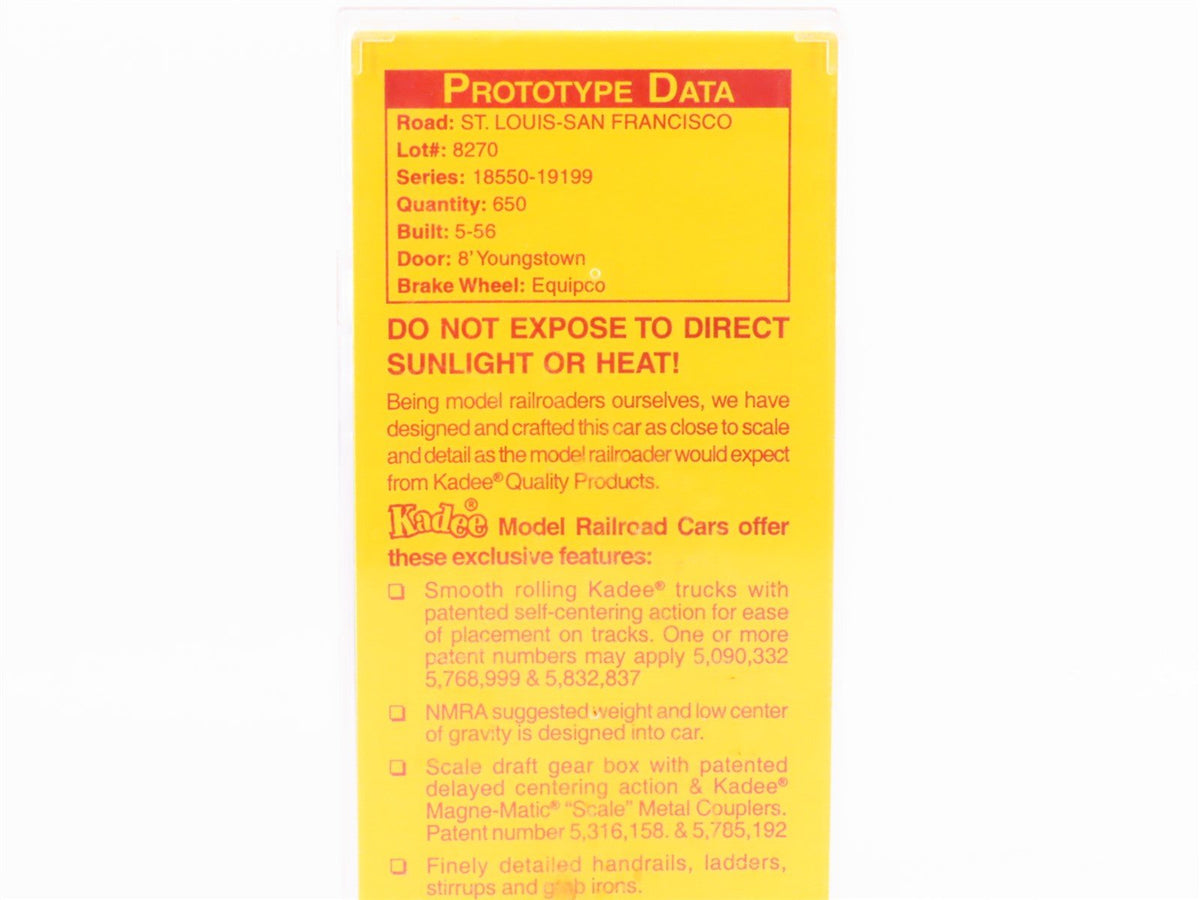 HO Scale Kadee 5254 SL-SF Frisco 40&#39; Single Door Box Car #19073 - Sealed