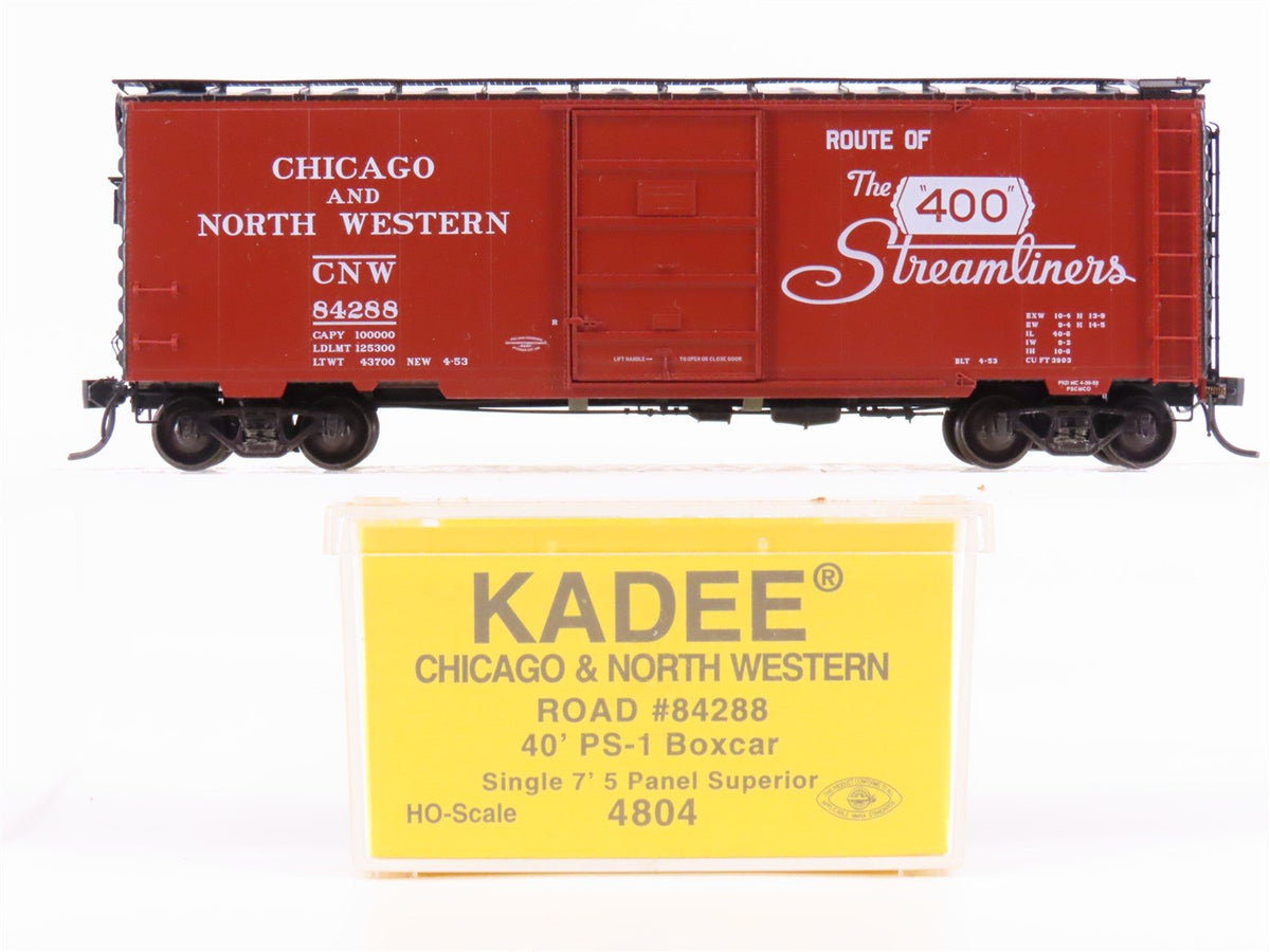 HO Kadee 4804 CNW Overland Route Of The 400 Streamliners 40&#39; Box Car #84288