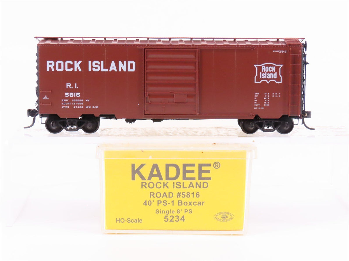 HO Scale Kadee 5234 RI Rock Island Railroad 40&#39; Single Door Box Car #5816