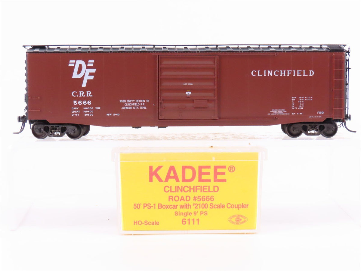 HO Scale Kadee 6111 CRR Clinchfield Railroad 50&#39; Single Door Box Car #5666