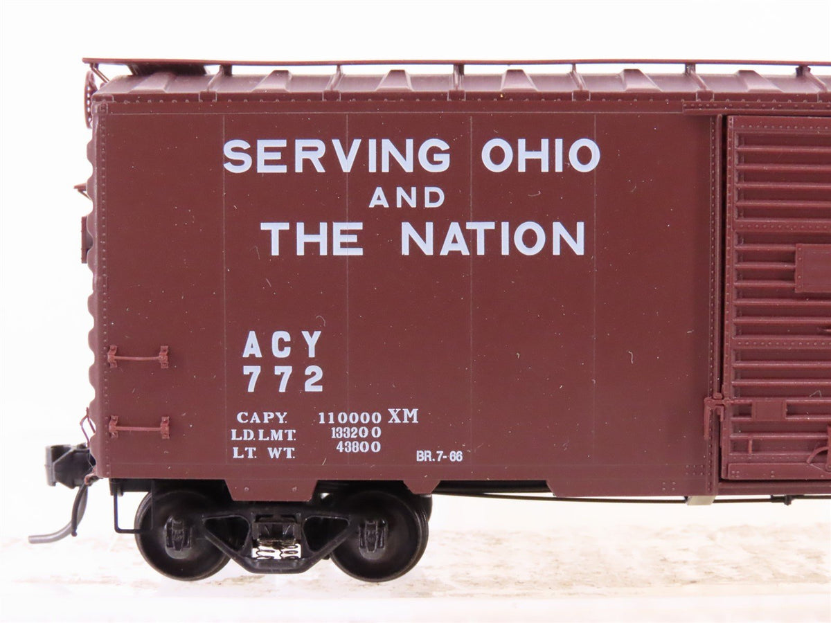 HO Scale Kadee 4041 ACY Akron Canton &amp; Youngstown 40&#39; Single Door Box Car #772