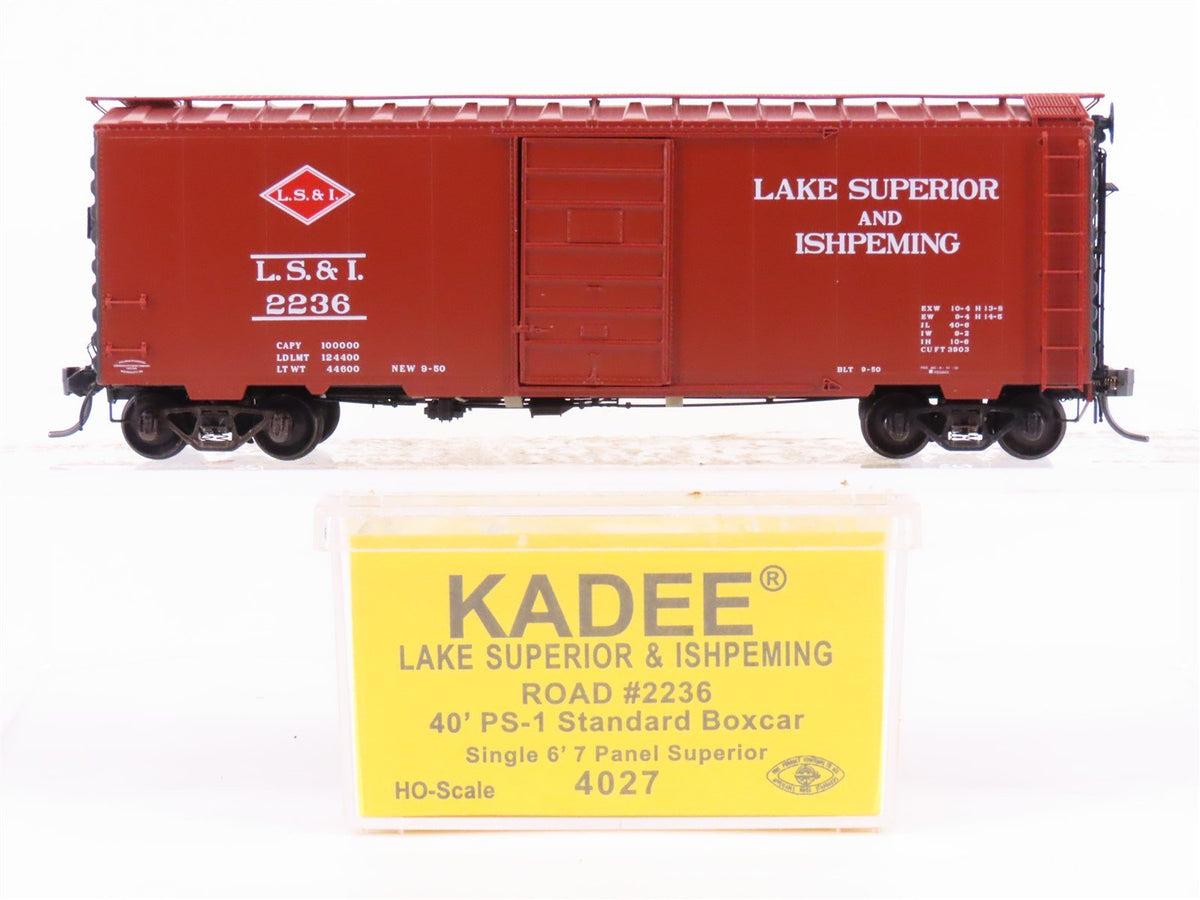 HO Scale Kadee 4027 LS&amp;I Lake Superior &amp; Ishpeming 40&#39; Single Door Box Car #2236