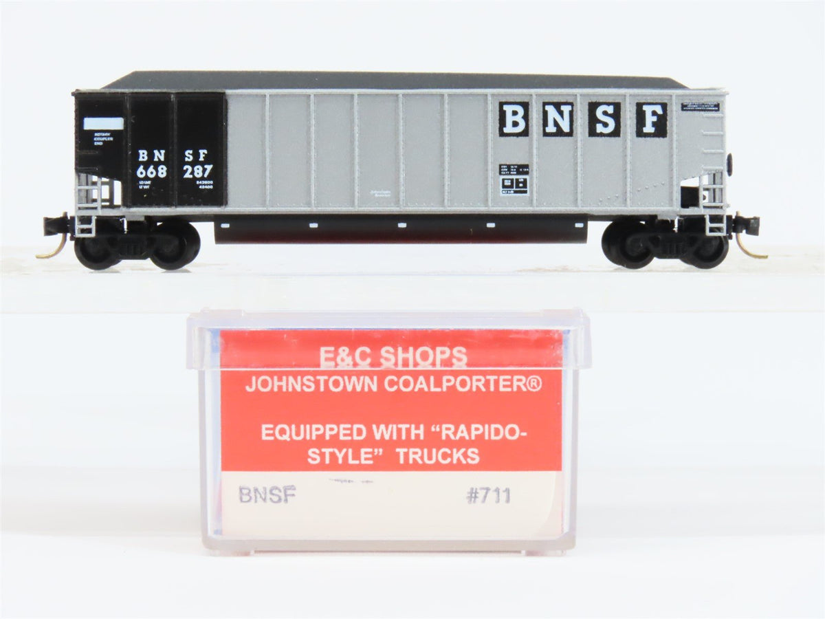 N Scale E&amp;C Shops 711 BNSF Railway Johnstown Coalporter Hopper Car #668287