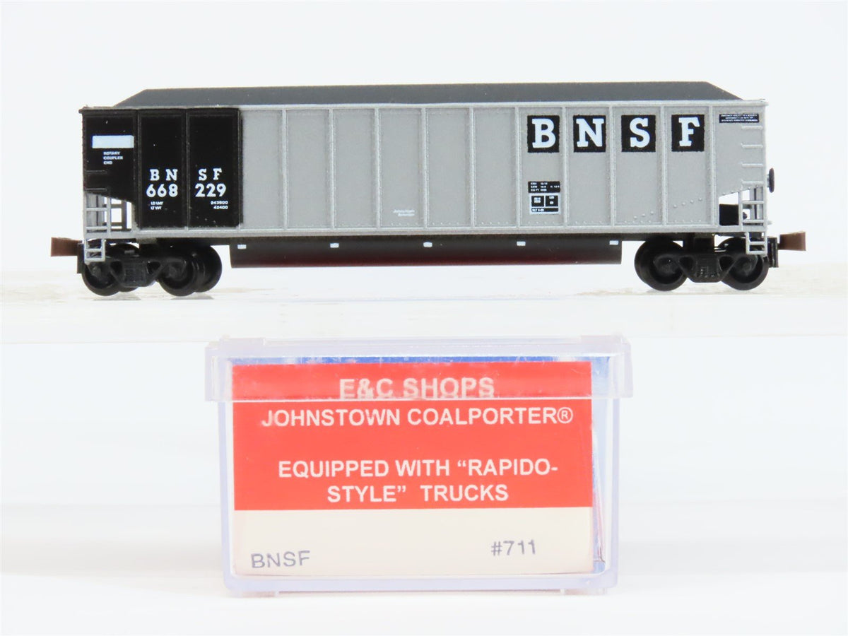 N Scale E&amp;C Shops 711 BNSF Railway Johnstown Coalporter Hopper Car #668229