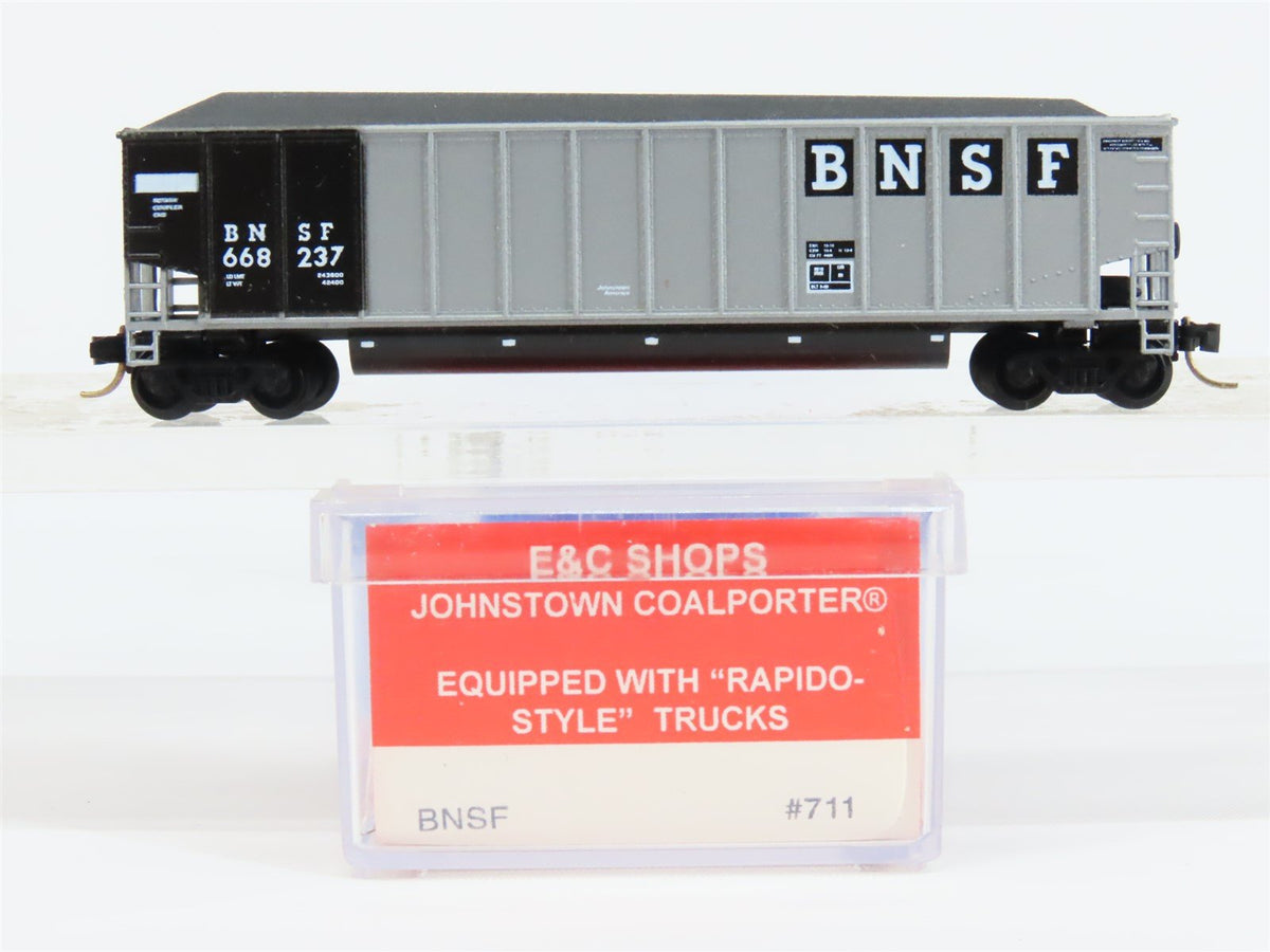 N Scale E&amp;C Shops 711 BNSF Railway Johnstown Coalporter Hopper Car #668237