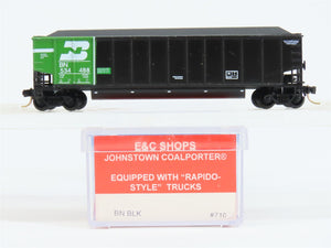 N Scale E&C Shops 710 BN Railway Black Johnstown Coalporter Hopper Car #534488