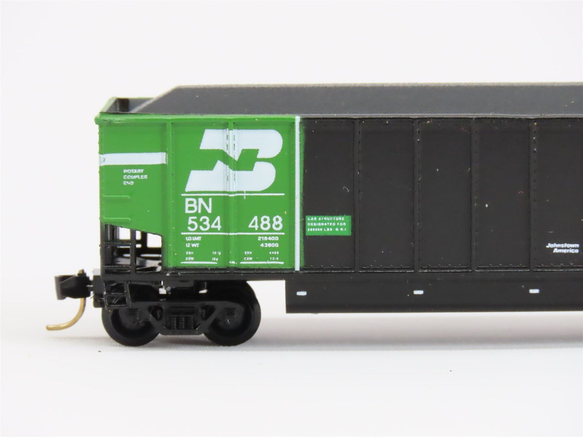 N Scale E&amp;C Shops 710 BN Railway Black Johnstown Coalporter Hopper Car #534488