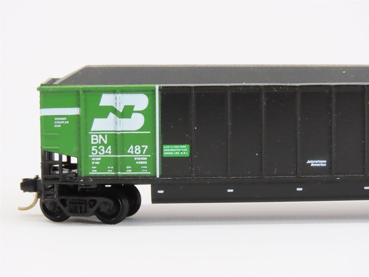 N Scale E&amp;C Shops 710 BN Railway Black Johnstown Coalporter Hopper Car #534487