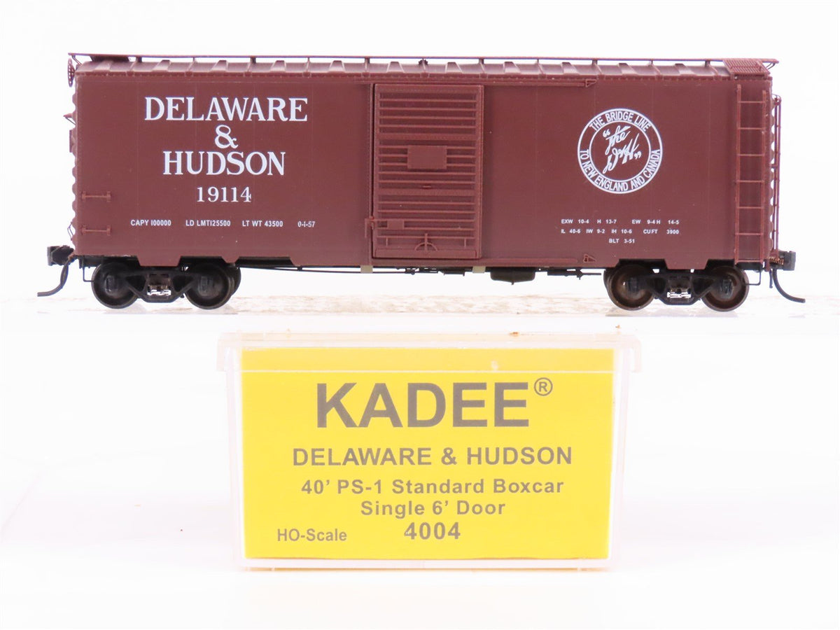 HO Scale Kadee 4004 D&amp;H Delaware &amp; Hudson 40&#39; Single Door Box Car #19114