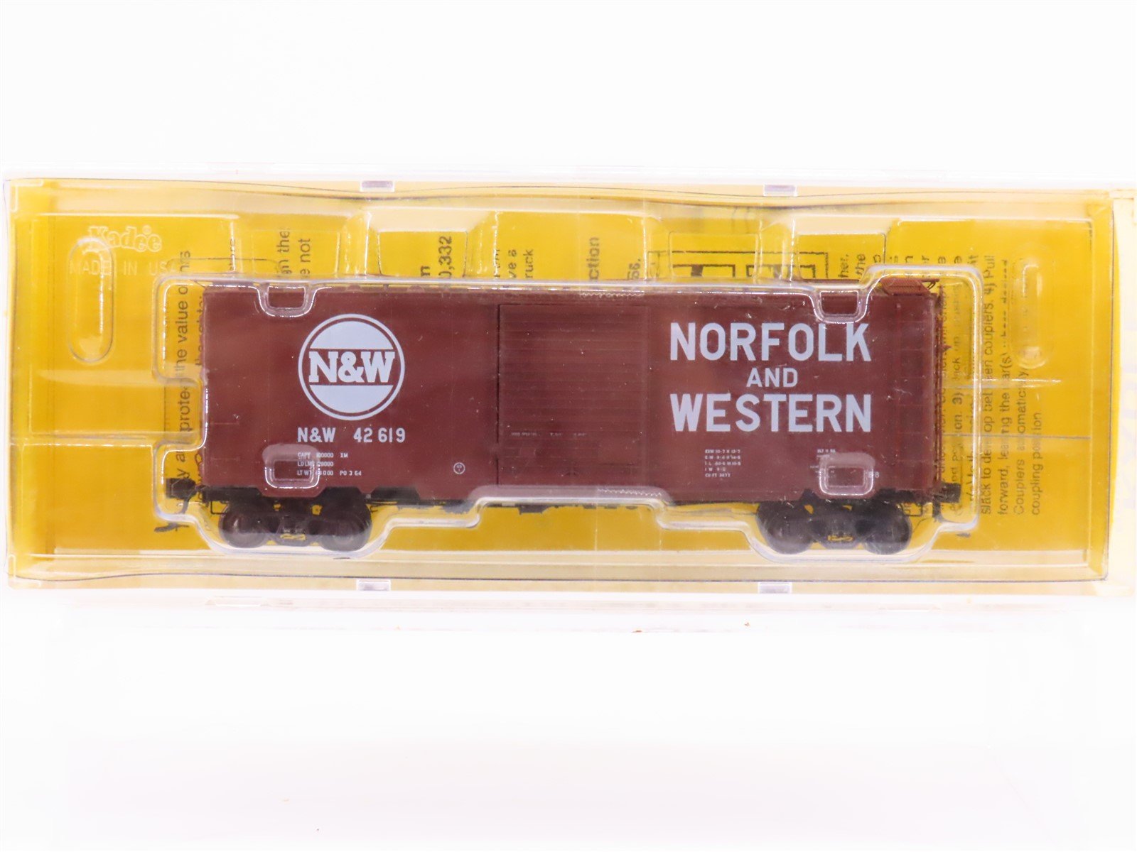 HO Kadee 5241 N&W Norfolk & Western 40' Single Door Box Car #42619 - Sealed