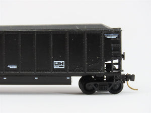 N Scale E&C Shops 710 BN Railway Black Johnstown Coalporter Hopper Car #534405