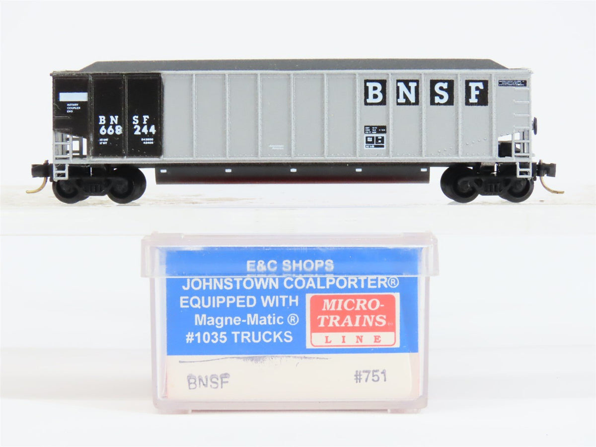 N Scale E&amp;C Shops 751 BNSF Railway Johnstown Coalporter Hopper Car #668244