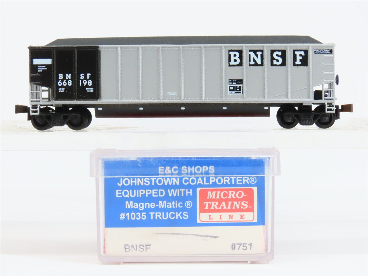 N Scale E&amp;C Shops 751 BNSF Railway Johnstown Coalporter Hopper Car #668198