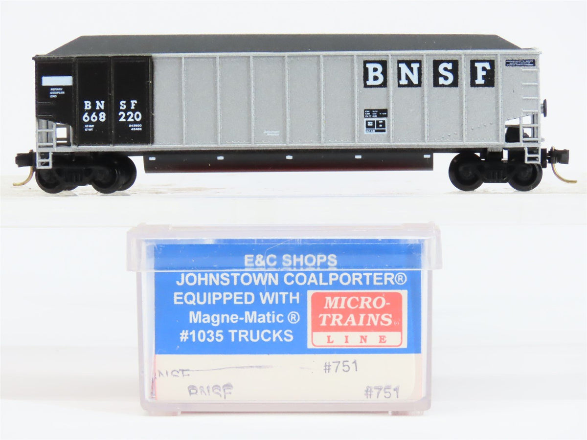 N Scale E&amp;C Shops 751 BNSF Railway Johnstown Coalporter Hopper Car #668220