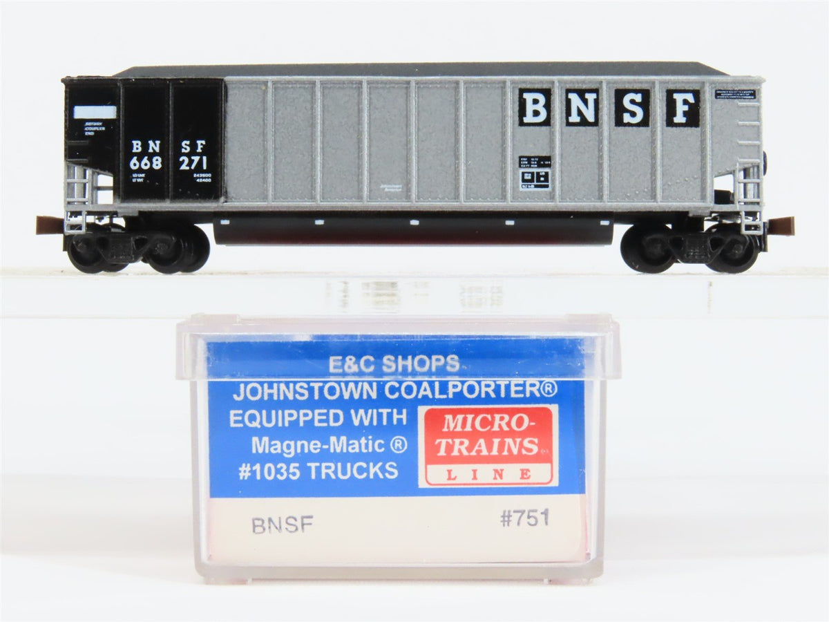 N Scale E&amp;C Shops 751 BNSF Railway Johnstown Coalporter Hopper Car #668271