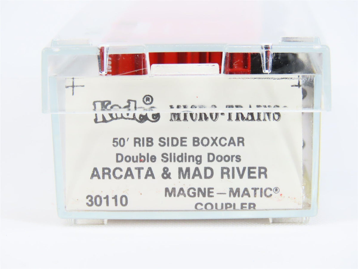 N Micro-Trains MTL/Kadee 30110 Arcata &amp; Mad River 50&#39; Rib Side Boxcar #1087