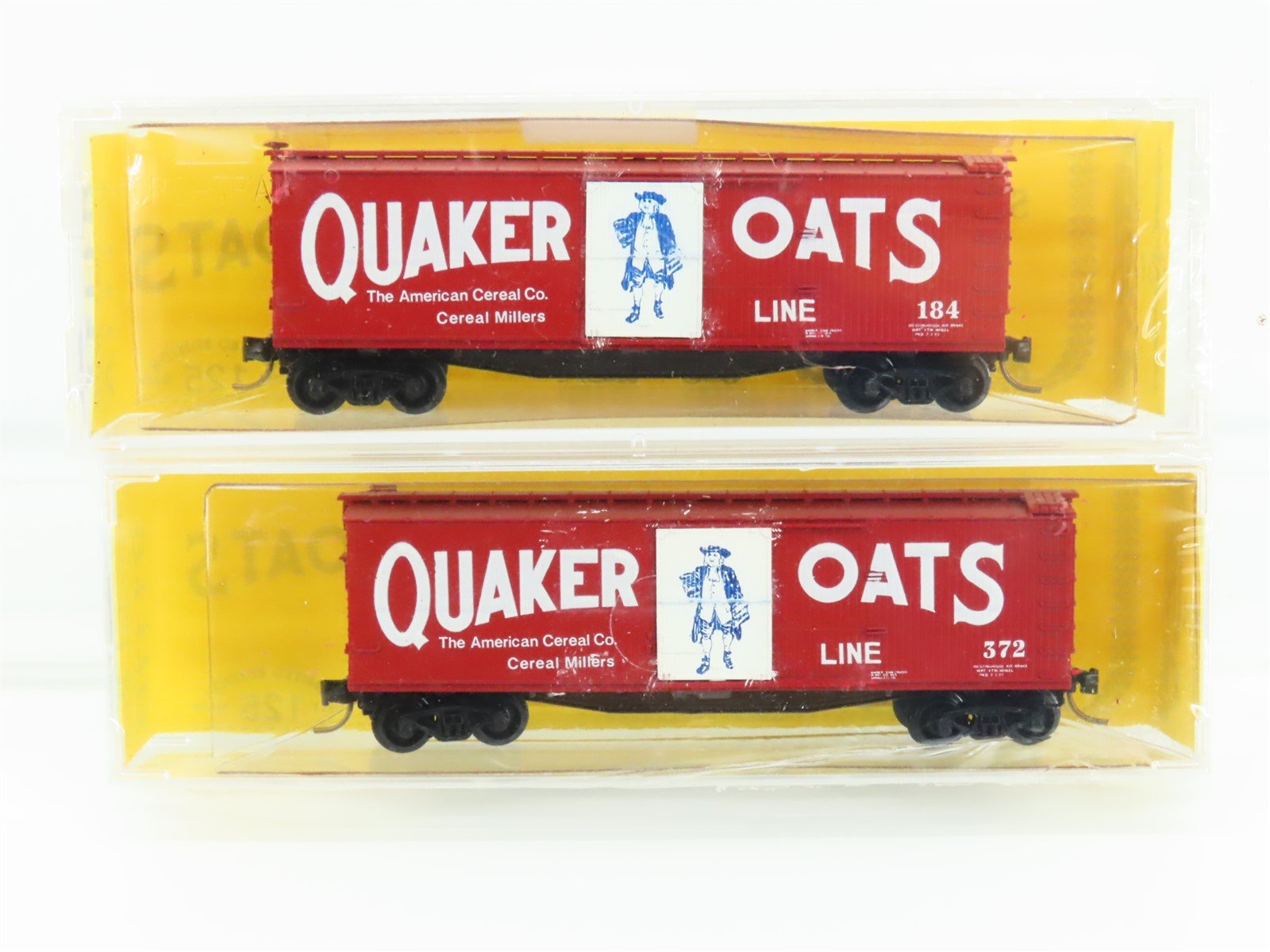 N Scale MTL AkSarBen Special Run 9111A/B Quaker Oats Line Box Car 2-Pack Sealed