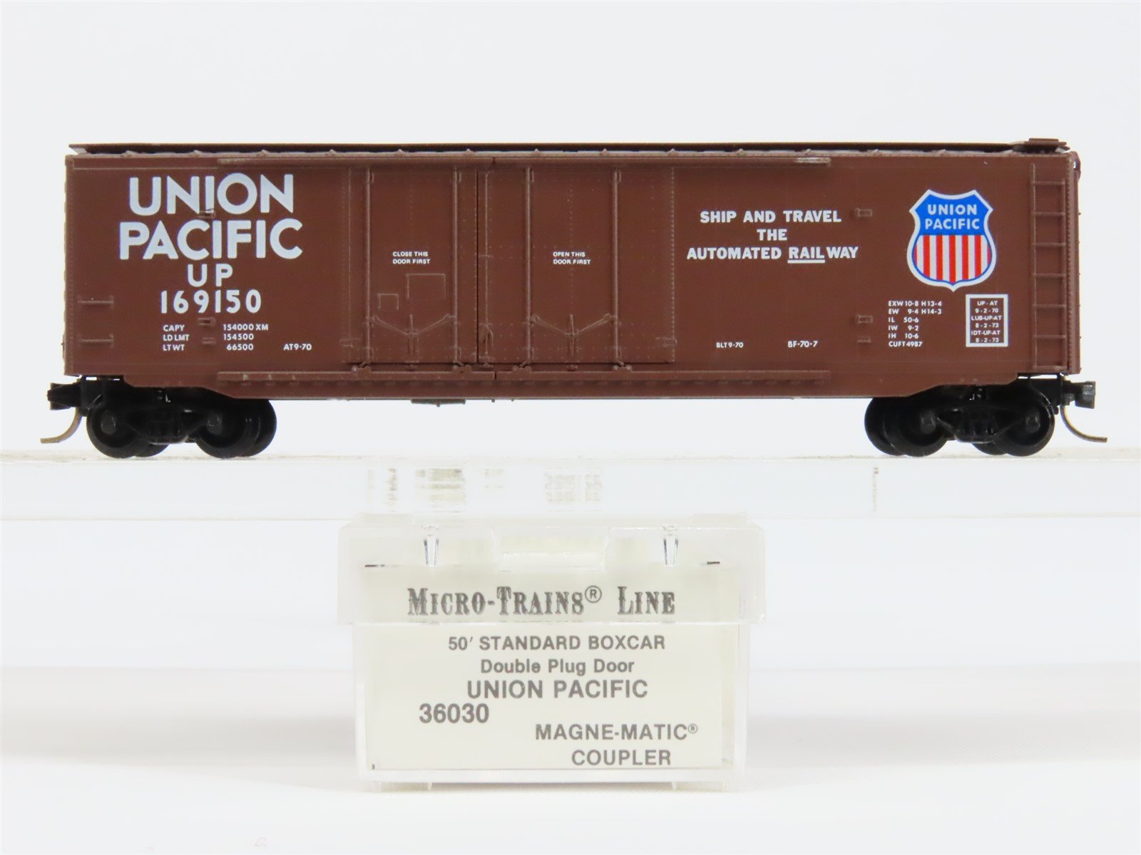 N Micro-Trains MTL/Kadee 36030 UP Union Pacific 50' Standard Boxcar #169150