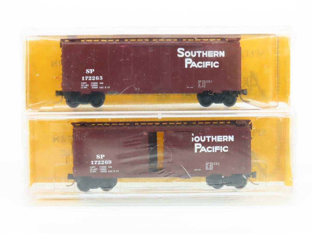 N MTL AkSarBen Special Run 9118A/B SP Southern Pacific Box Car 2-Pack Sealed