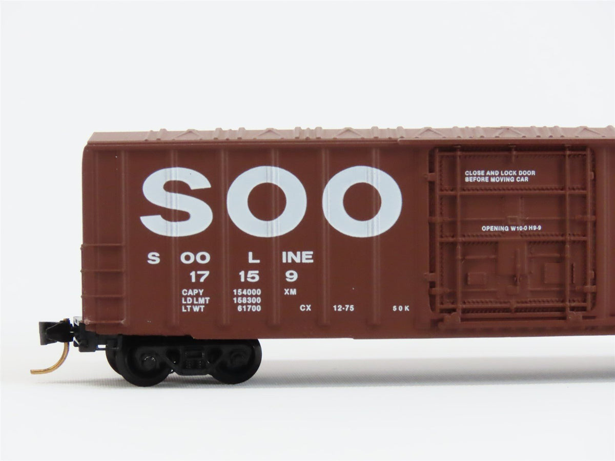 N Scale Micro-Trains MTL/Kadee 27060 SOO Line 50&#39; Rib Side Boxcar #17159