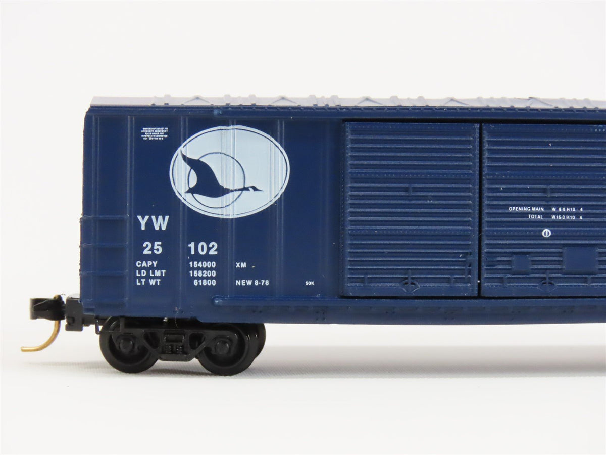 N Scale Micro-Trains MTL/Kadee YW Yreka Western 50&#39; Rib Side Boxcar #25102