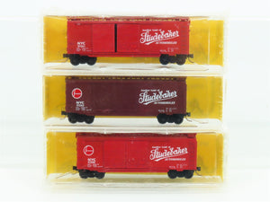 N Scale MTL AkSarBen Special Run 9124A/B/C NYC Studebaker Box Car 3-Pack Sealed