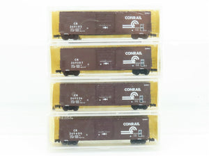 N Scale AkSarBen NHD-70 CR Conrail 50' Single Door Box Car 4-Pack Sealed