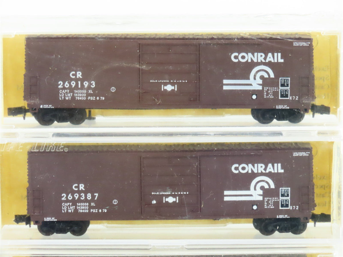 N Scale AkSarBen NHD-70 CR Conrail 50&#39; Single Door Box Car 4-Pack Sealed