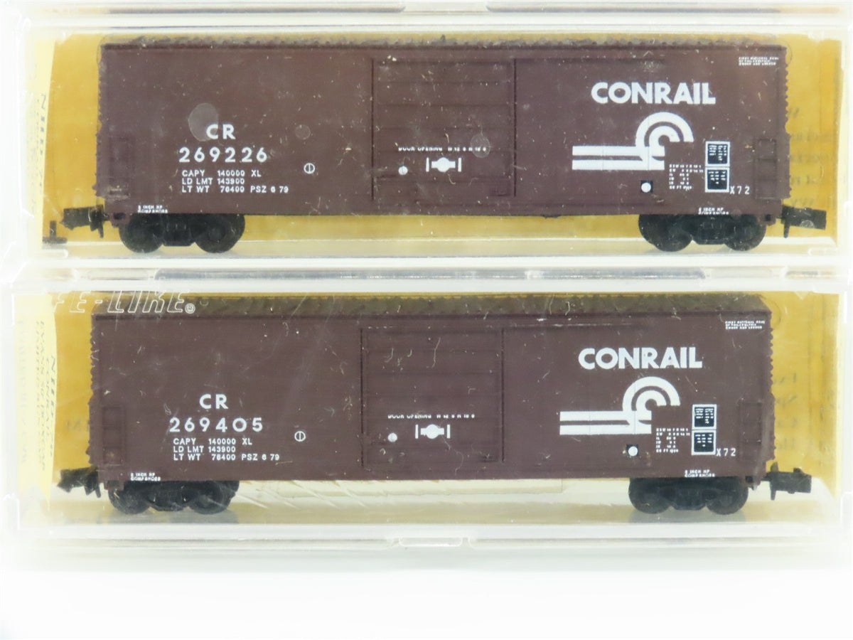 N Scale AkSarBen NHD-70 CR Conrail 50&#39; Single Door Box Car 4-Pack Sealed