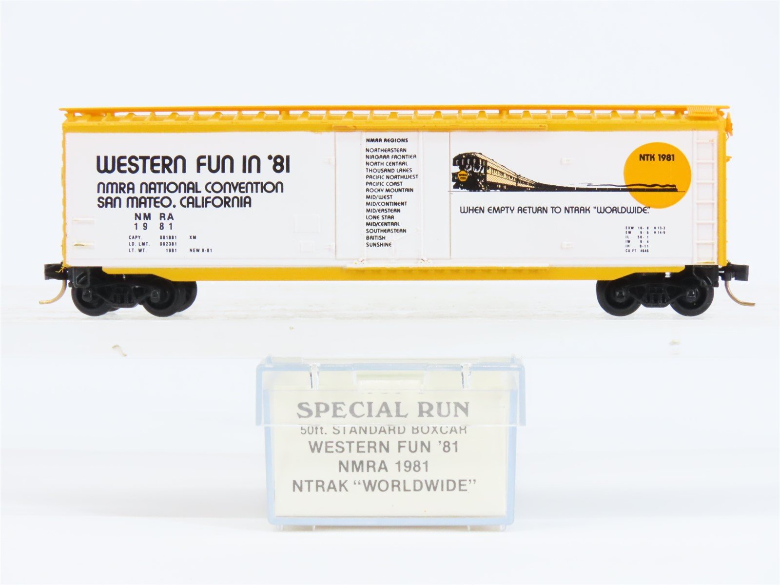 N Scale Micro-Trains MTL/Kadee NMRA Western Fun in '81 50' Boxcar #1981