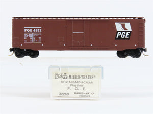 N Scale Micro-Trains MTL/Kadee 32260 PGE Railway 50' Standard Boxcar #4582