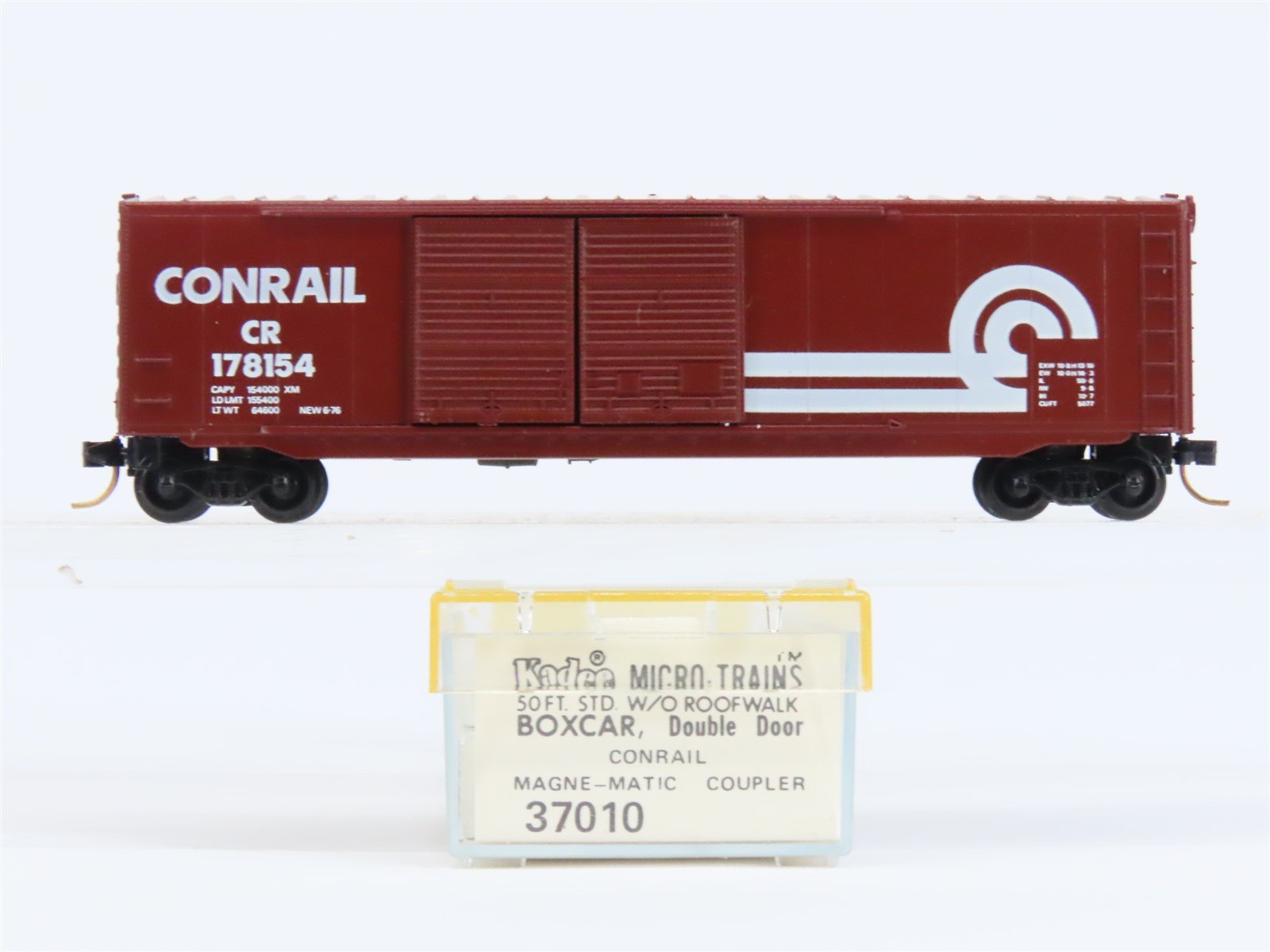 N Scale Micro-Trains MTL/Kadee 37010 CR Conrail 50' Standard Boxcar #178154