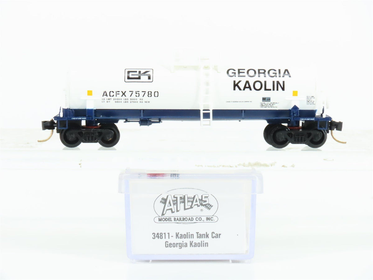 N Scale Atlas 34811 ACFX GK Georgia Kaolin Tank Car #75780