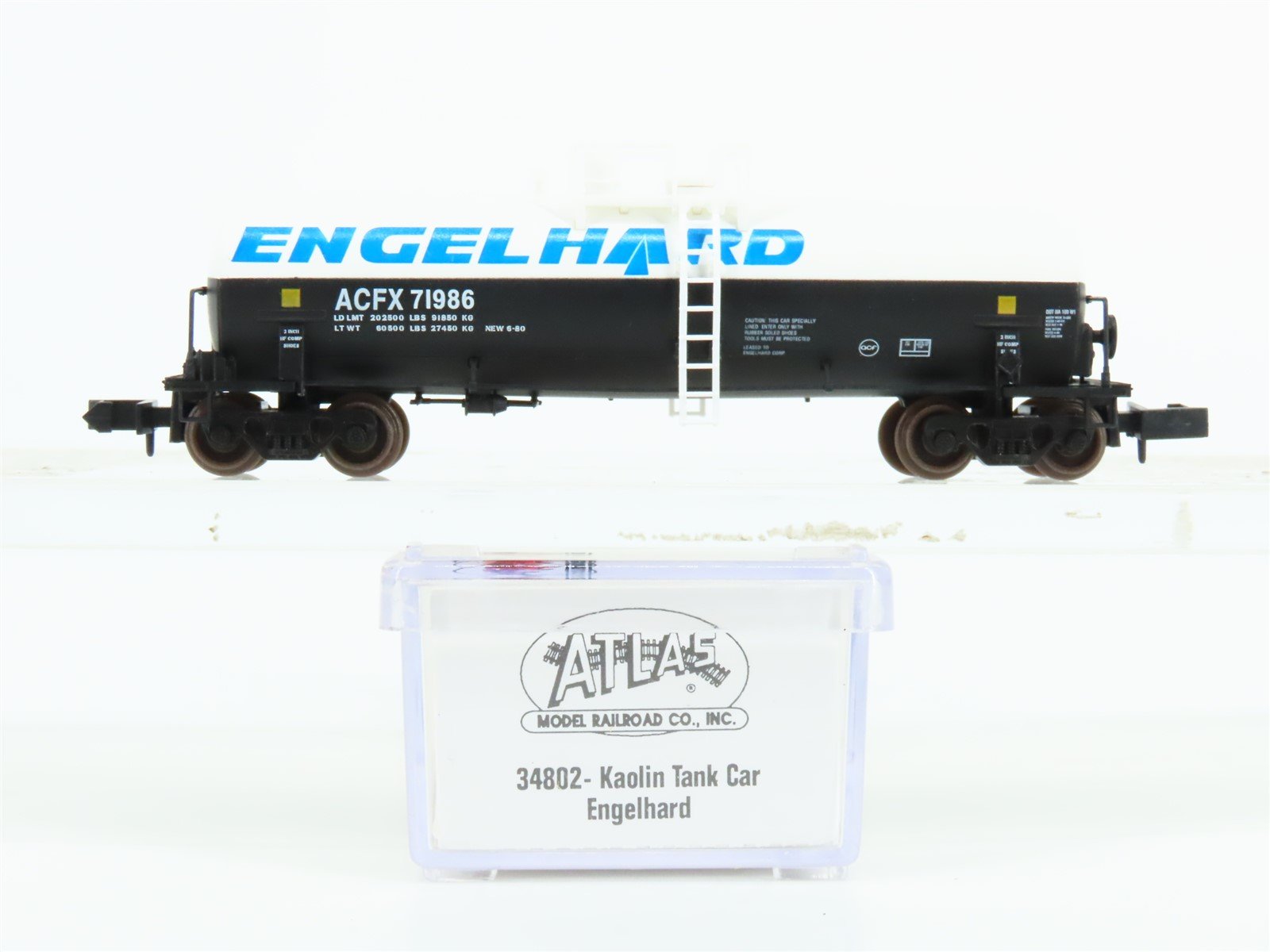 N Scale Atlas 34802 ACFX Engelhard Kaolin Tank Car #71986