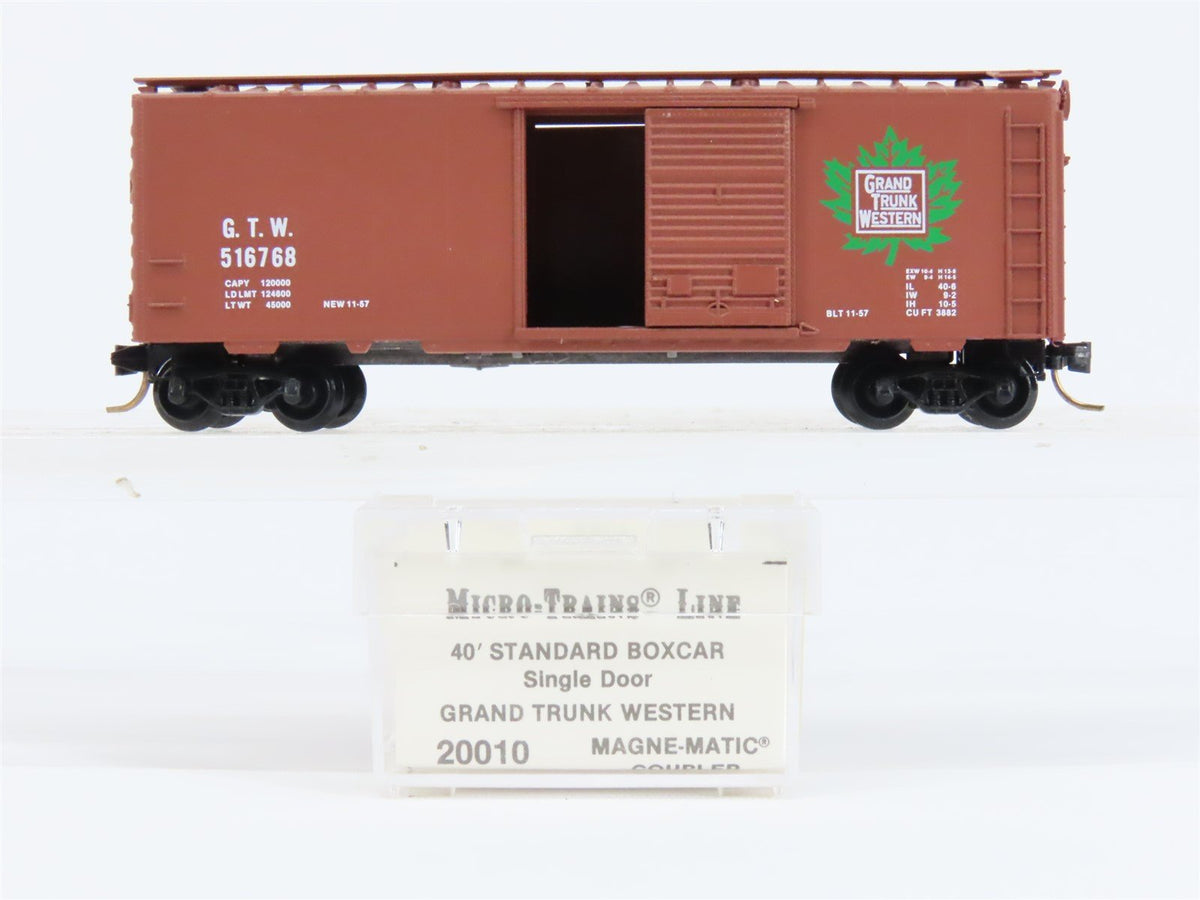 N Scale Micro-Trains MTL 20010 GTW Grand Trunk Western 40&#39; Boxcar #516768