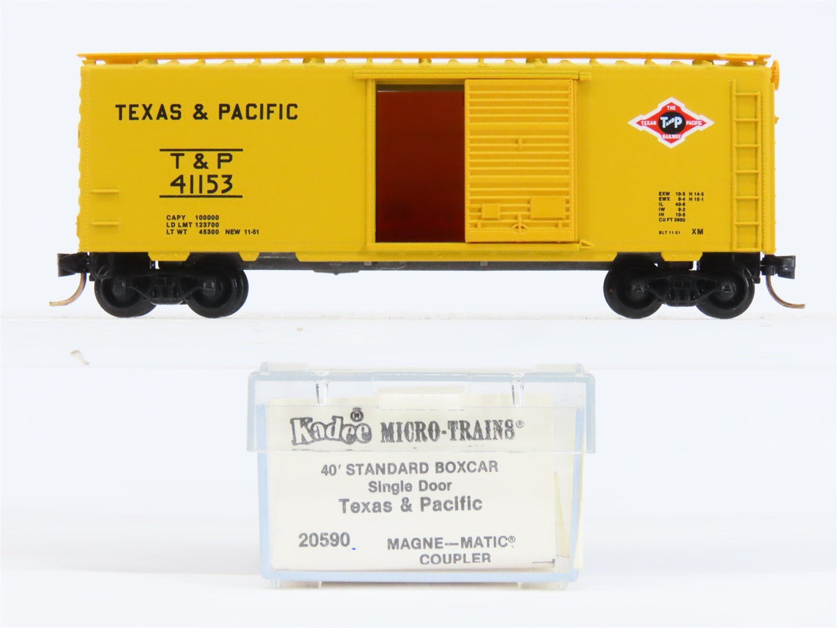 N Scale Micro-Trains MTL/Kadee 20590 T&amp;P Texas &amp; Pacific 40&#39; Boxcar #41153