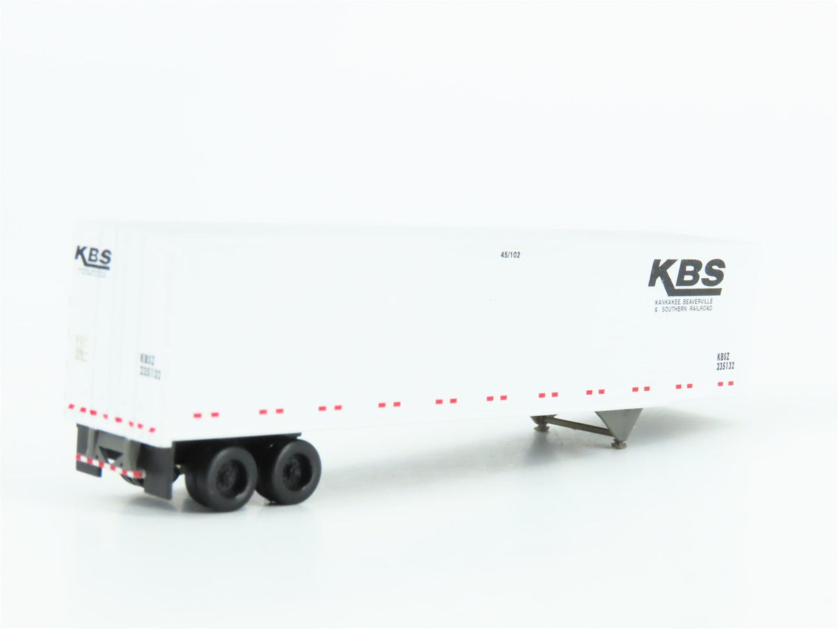 N Scale Atlas 2963 KBSZ Kankakee Beaverville &amp; Southern 45&#39; Trailer #235132