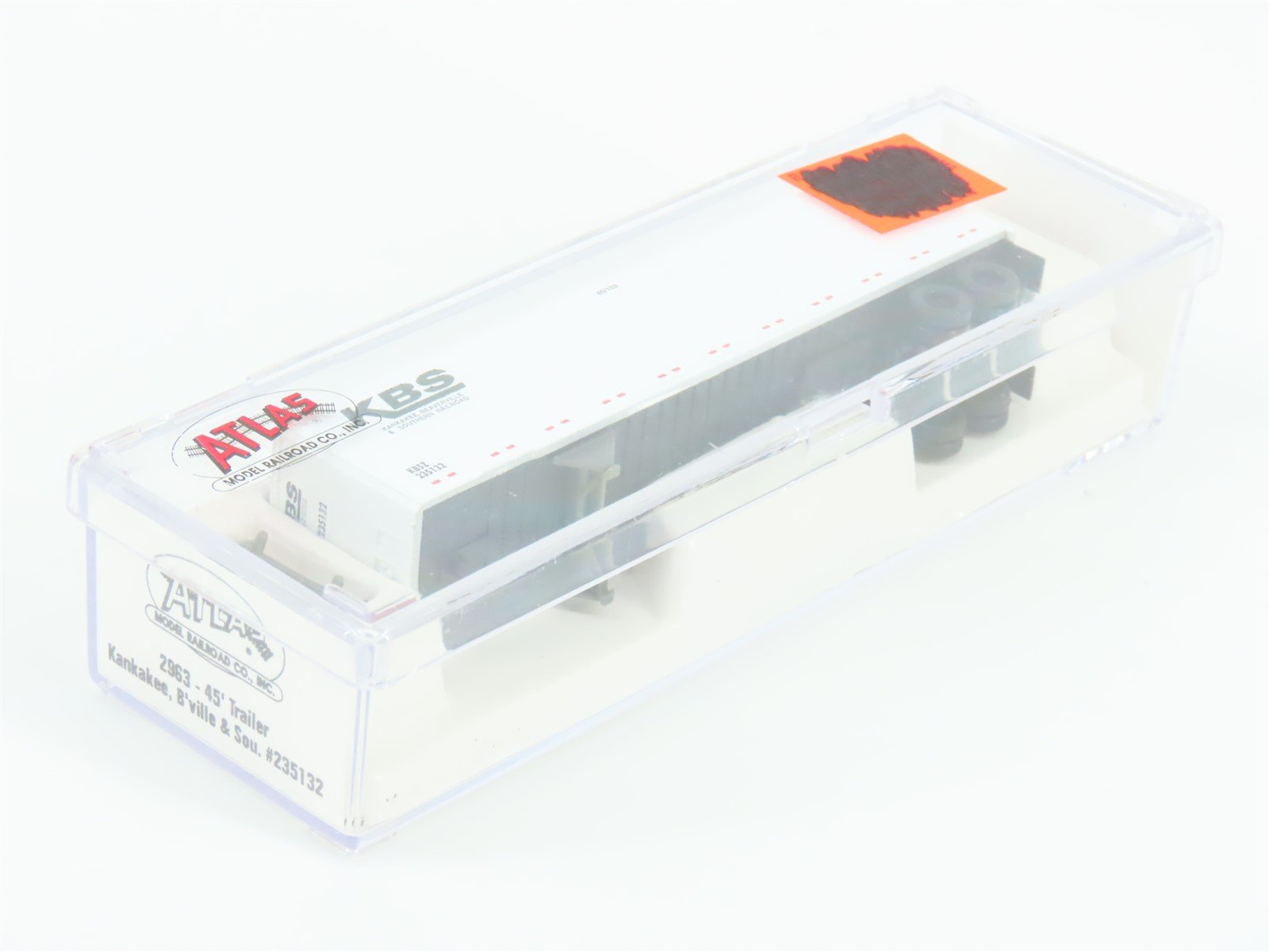 N Scale Atlas 2963 KBSZ Kankakee Beaverville & Southern 45' Trailer #235132