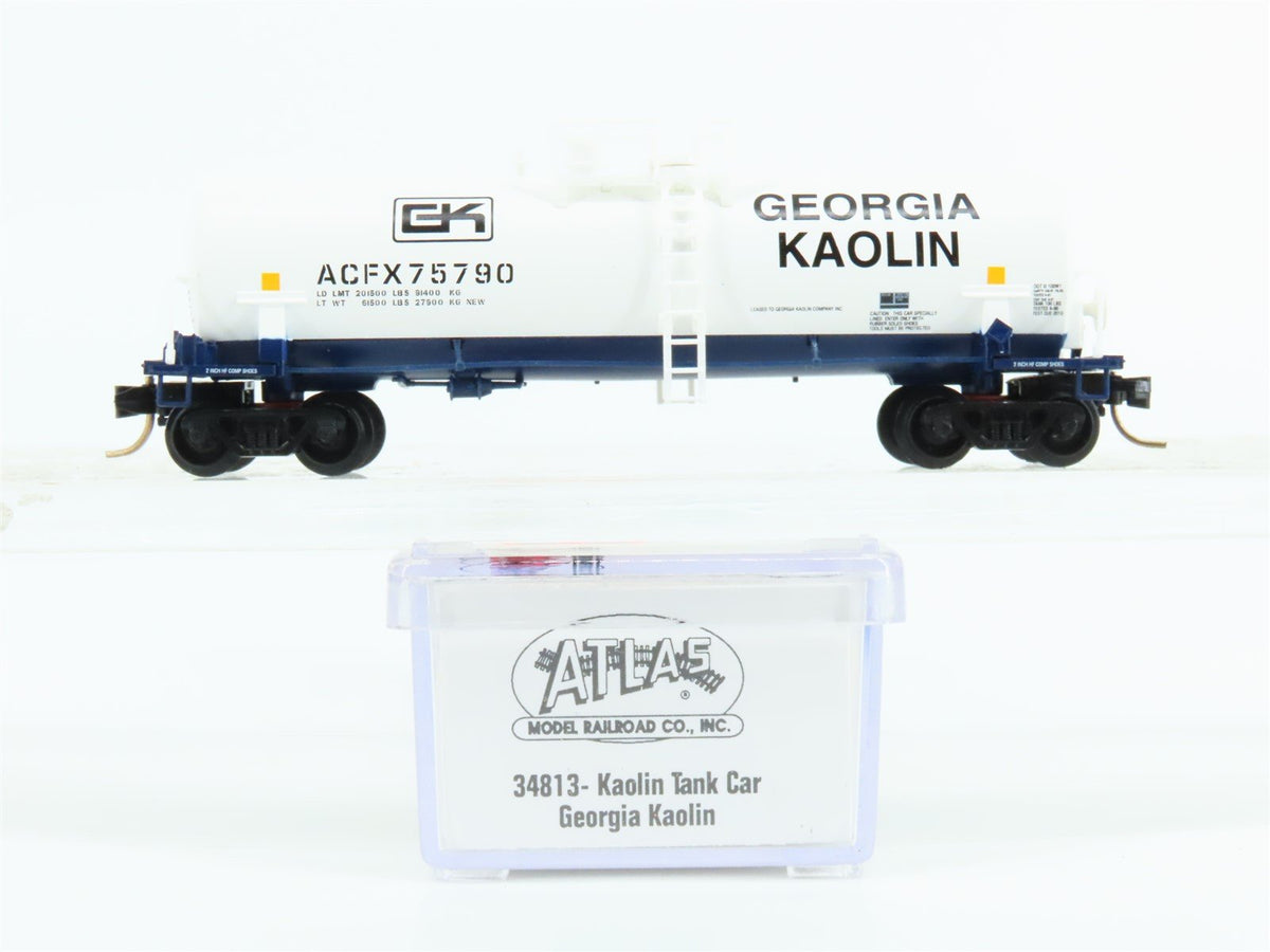 N Scale Atlas 34813 ACFX GK Georgia Kaolin Tank Car #75790