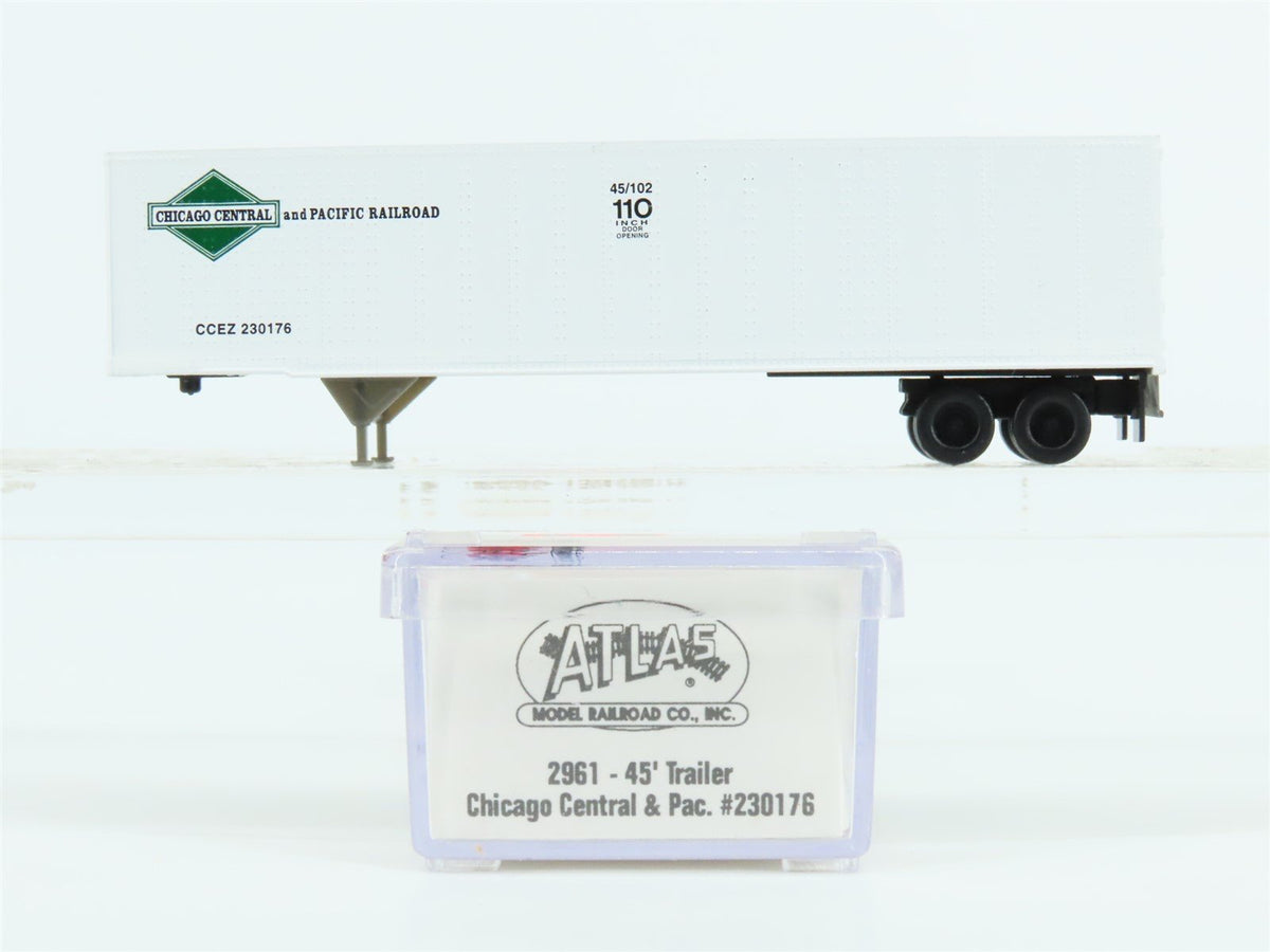 N Scale Atlas 2961 CCEZ Chicago Central &amp; Pacific Railroad 45&#39; Trailer #230176