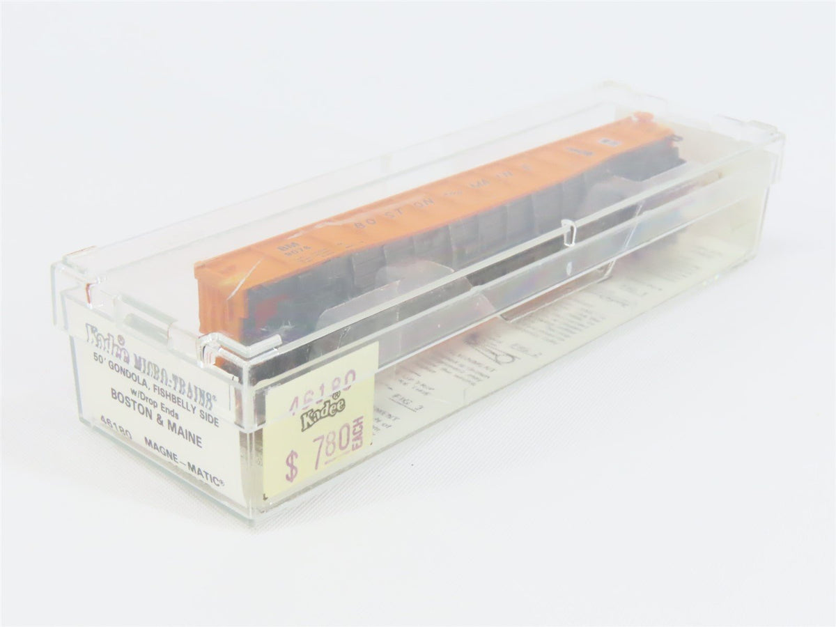 N Scale Micro-Trains MTL/Kadee 46180 B&amp;M Boston &amp; Maine Gondola Car #9076